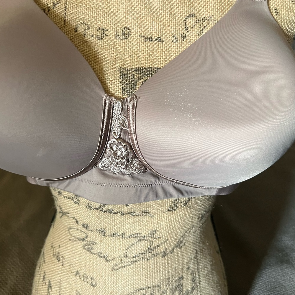 2- size 38DD bras white and walnut